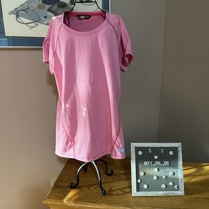 The North Face pink striped shirt size L